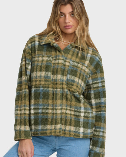 Sundown Sherpa Shacket - Canteen