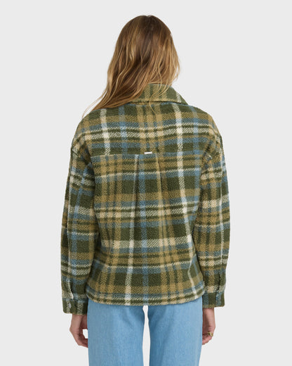 Sundown Sherpa Shacket - Canteen