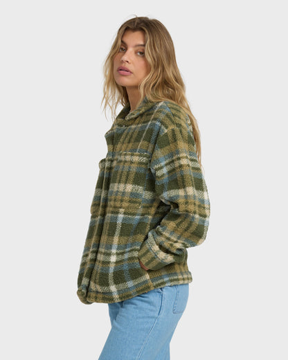 Sundown Sherpa Shacket - Canteen