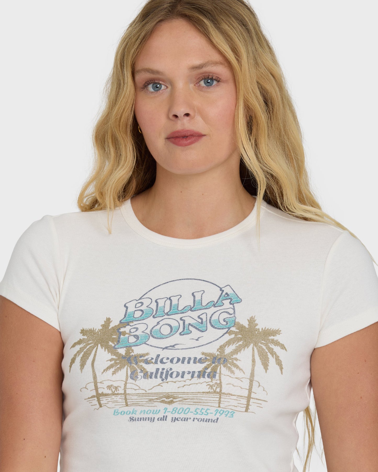 Tropics Sunset California Tee - Salt Crystal