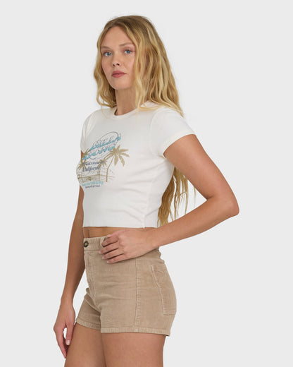 Tropics Sunset California Tee - Salt Crystal
