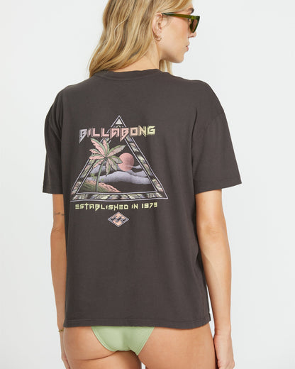 Retro Surfin Tee - Off Black