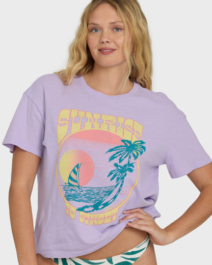 Sunrise To Sunset Short Sleeve T-Shirt - Peaceful Lilac