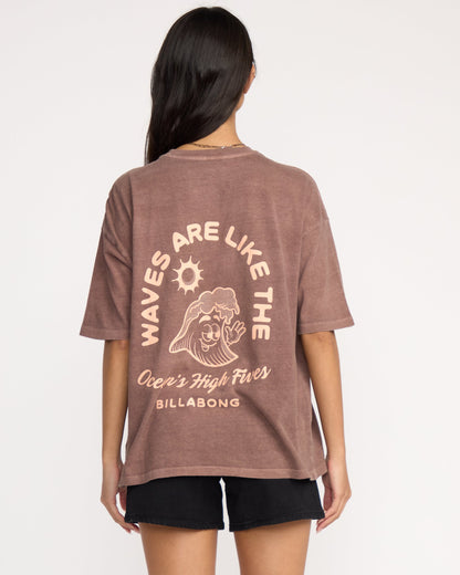 The Great Waves T-Shirt - Espresso