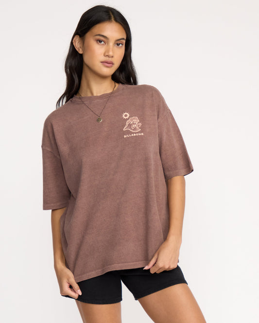 The Great Waves T-Shirt - Espresso