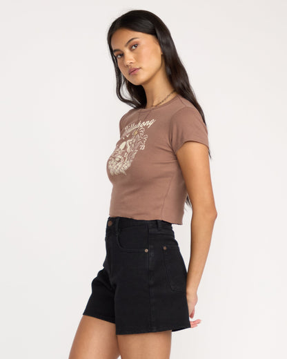 Tropic Happenings Short Sleeve T-Shirt - Espresso