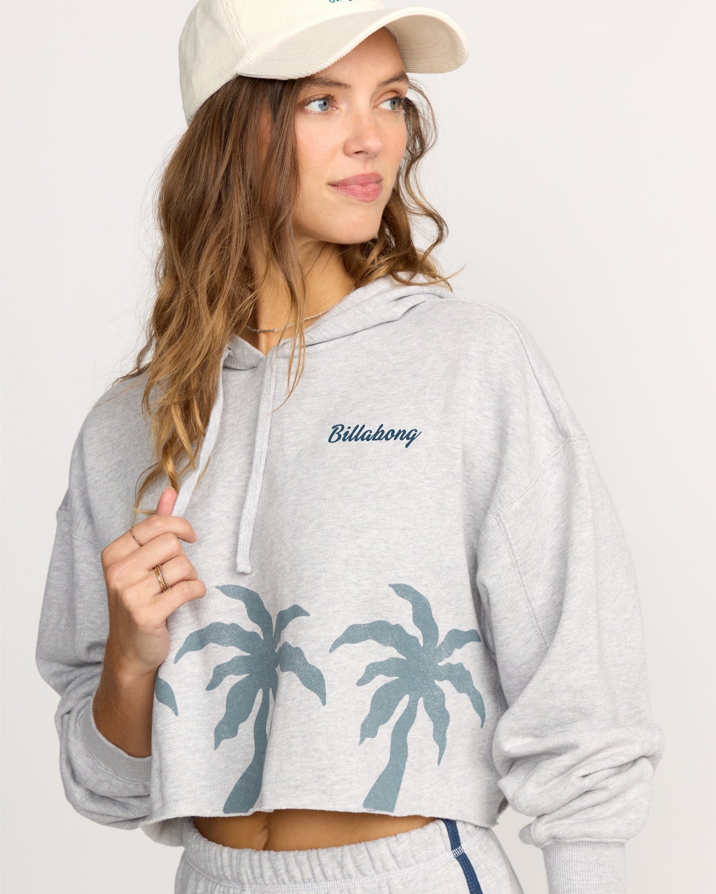 Triple Palms Hoodie - Heather Grey