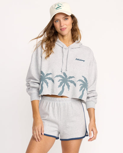 Triple Palms Hoodie - Heather Grey