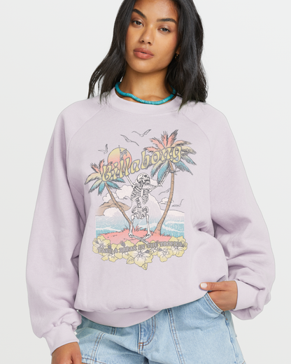The Waves Crew Sweatshirt  - Amethyst Smoke