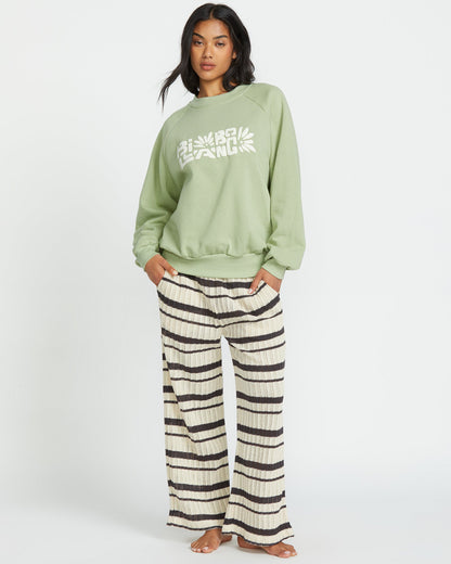 The Waves Crew Sweatshirt  - Pistachio
