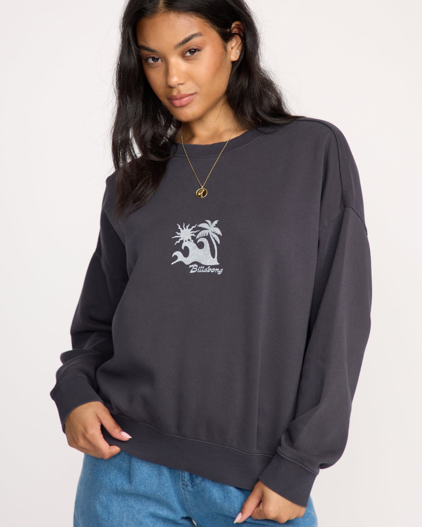 Echo Crewneck Sweatshirt - Black Sands
