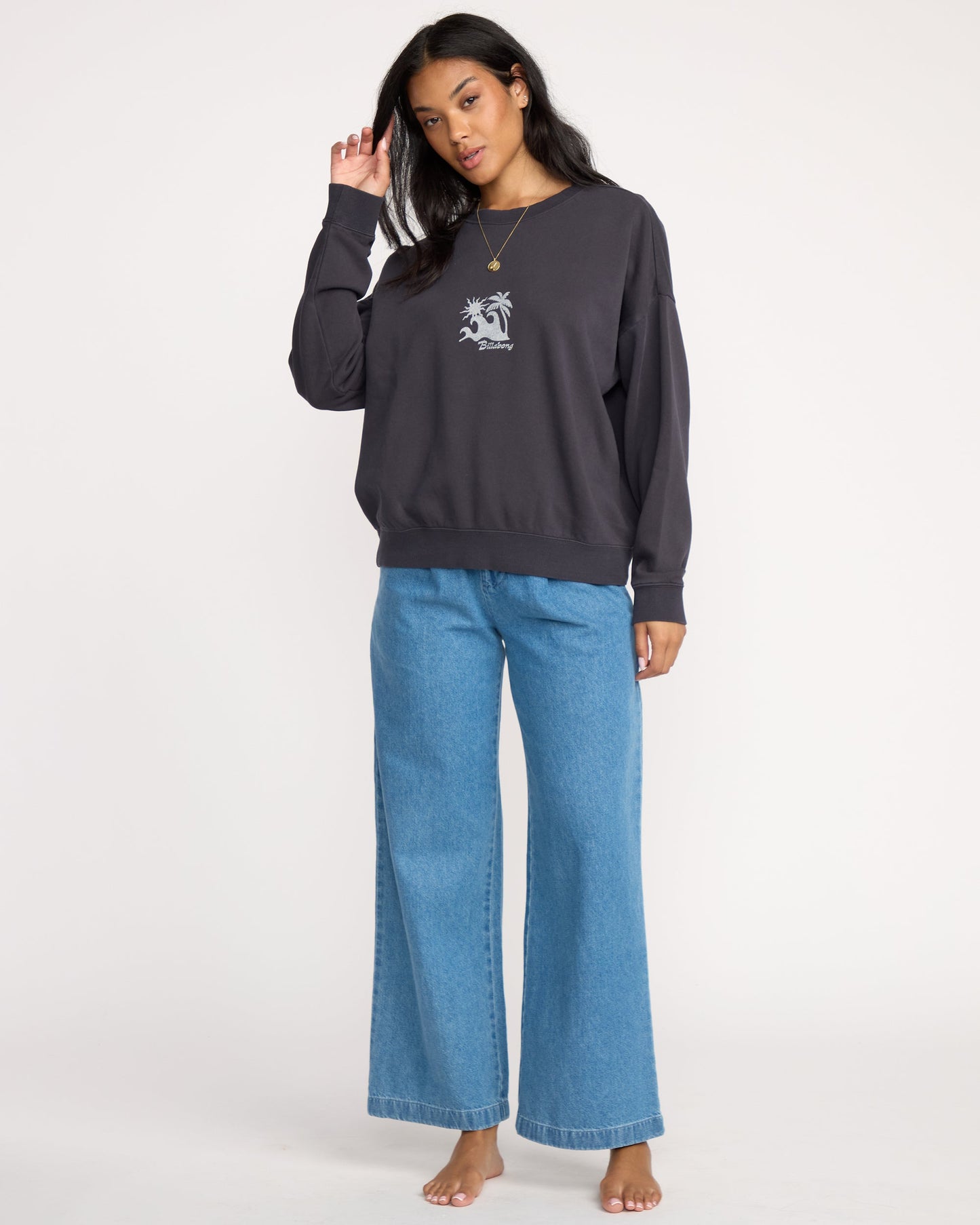 Echo Crewneck Sweatshirt - Black Sands