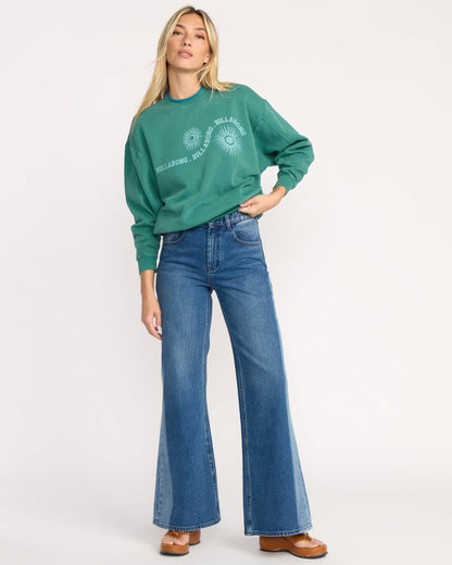 Time For Kendal Crewneck Sweatshirt - Evergreen
