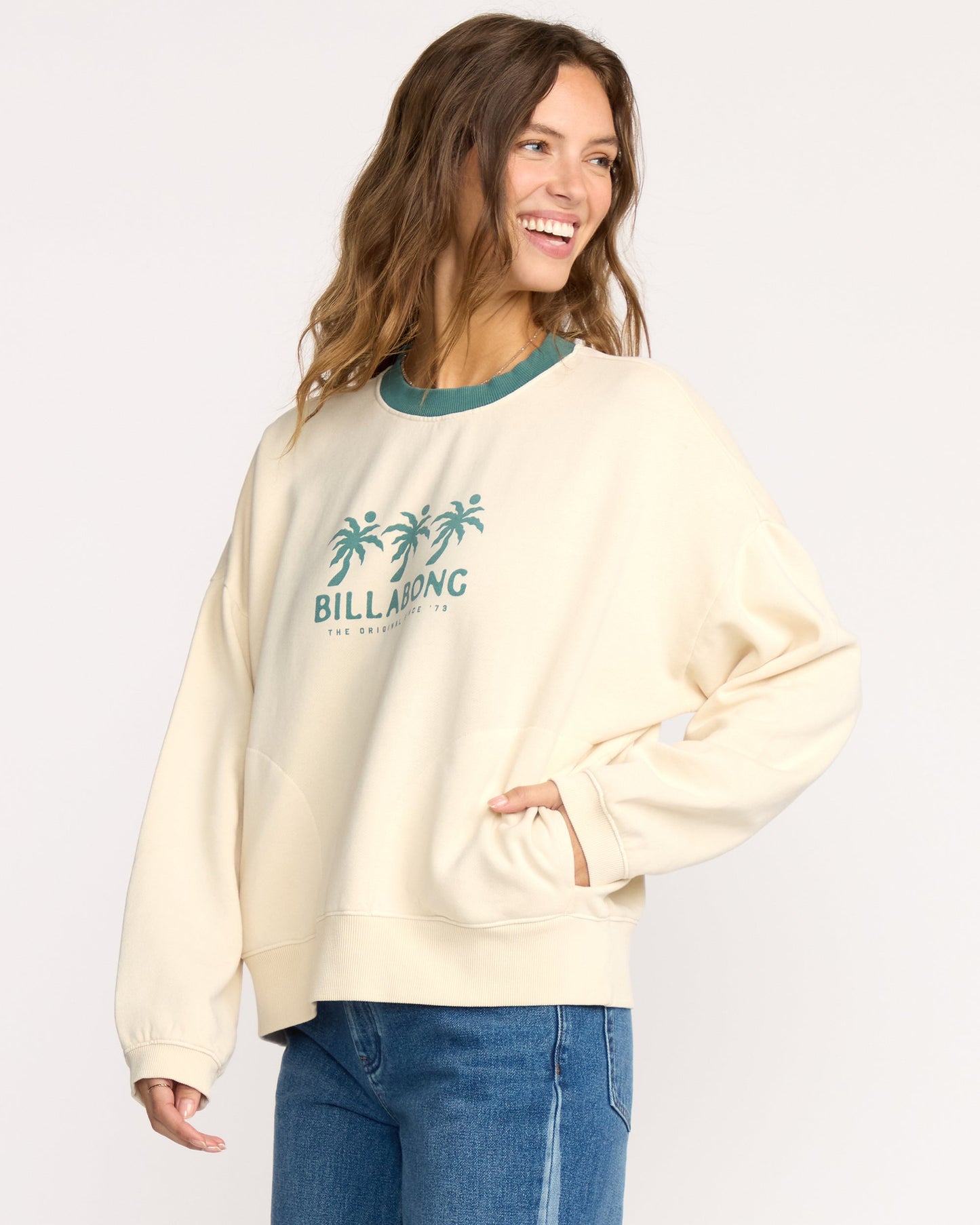 Triple Palms Crewneck Sweatshirt - Whitecap
