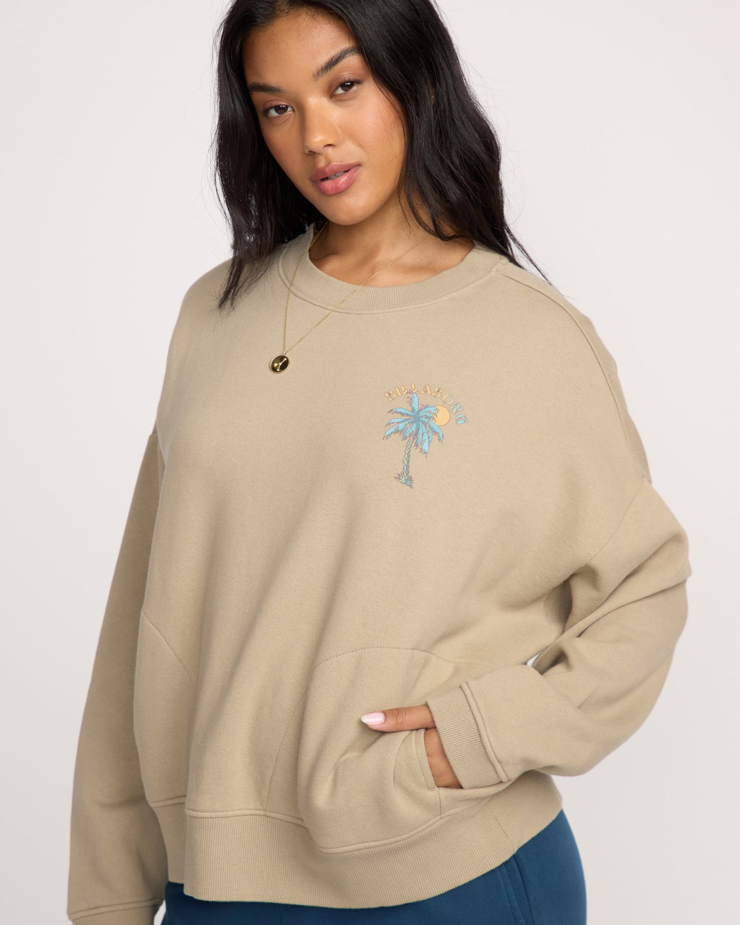 Palmin Camp Crewneck Sweatshirt - Cobblestone