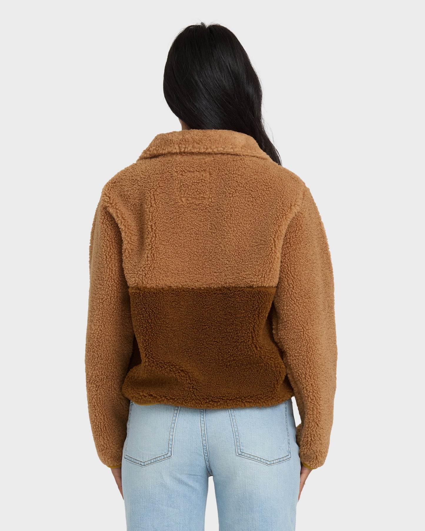 Horizon Mock Neck Half Zip Sweatshirt - Truffle