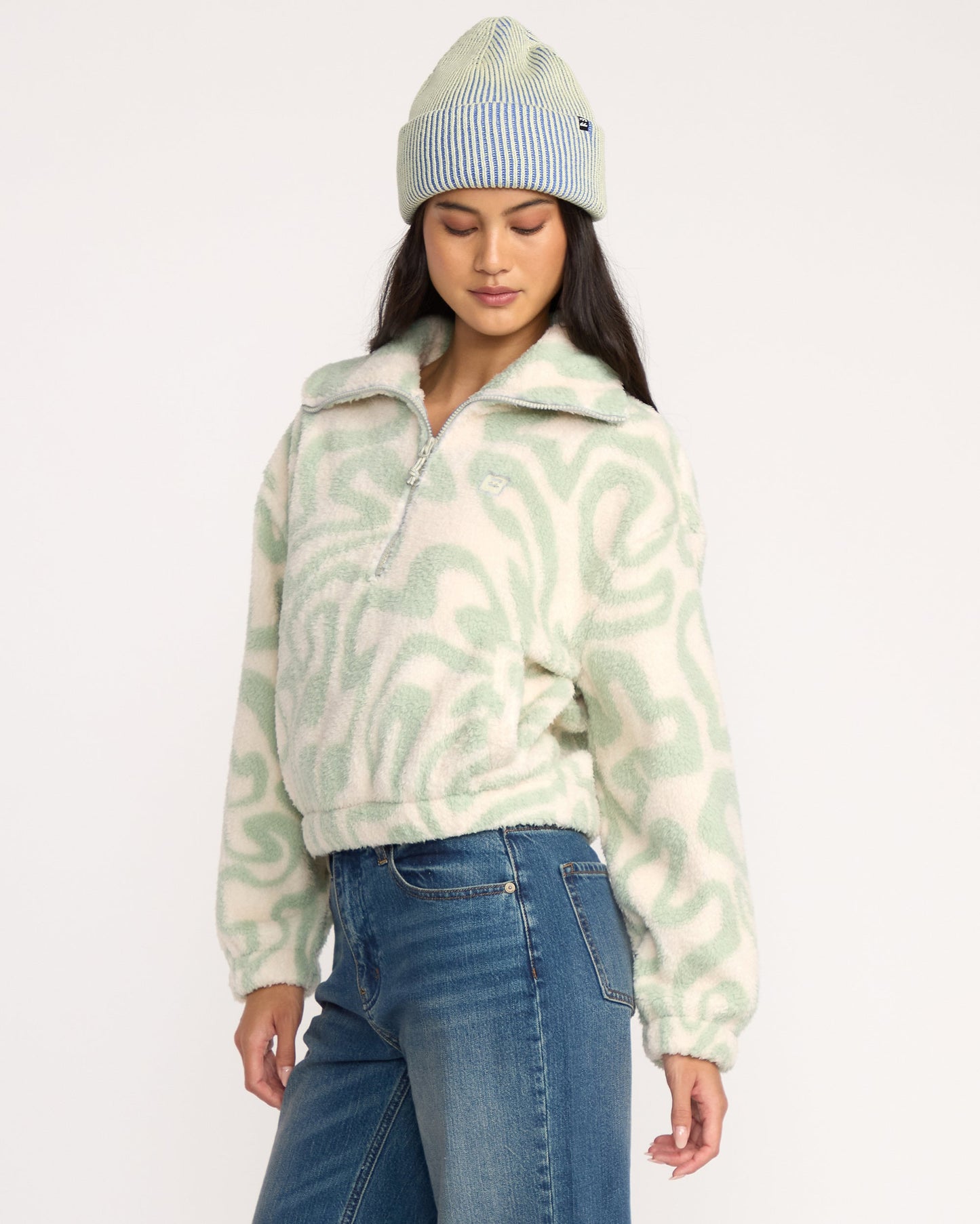 Barra Half Zip Sweatshirt - Green Haze