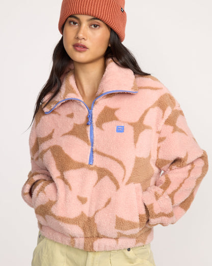 Barra Half Zip Sweatshirt - Rose Brown