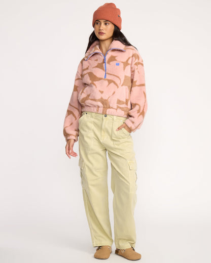 Barra Half Zip Sweatshirt - Rose Brown