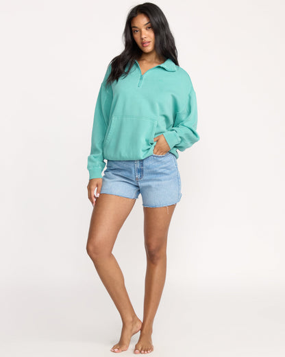 Hula Half Zip Sweatshirt - Blue Bird