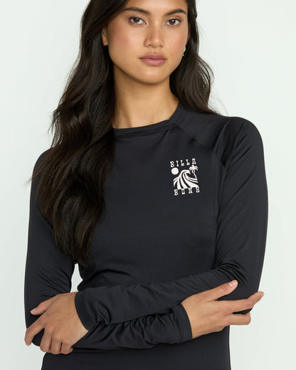 Sol Searcher Long Sleeve Rashguard - Black Pebble