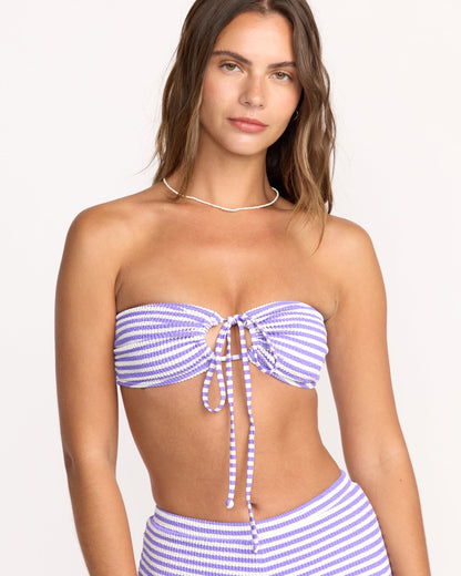 Josie Summer Hi Yd Drew Bandeau Bikini Top - Purple Punch