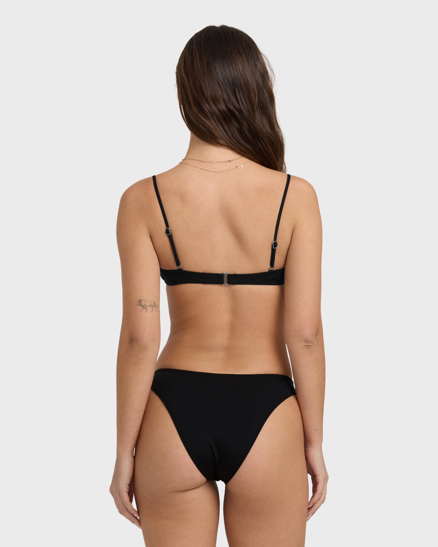 Sol Searcher Jaclyn Crop Bikini Top - Black Pebble