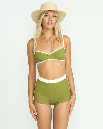 Sunrays Surf Short Bikini Bottom - Ranger Green