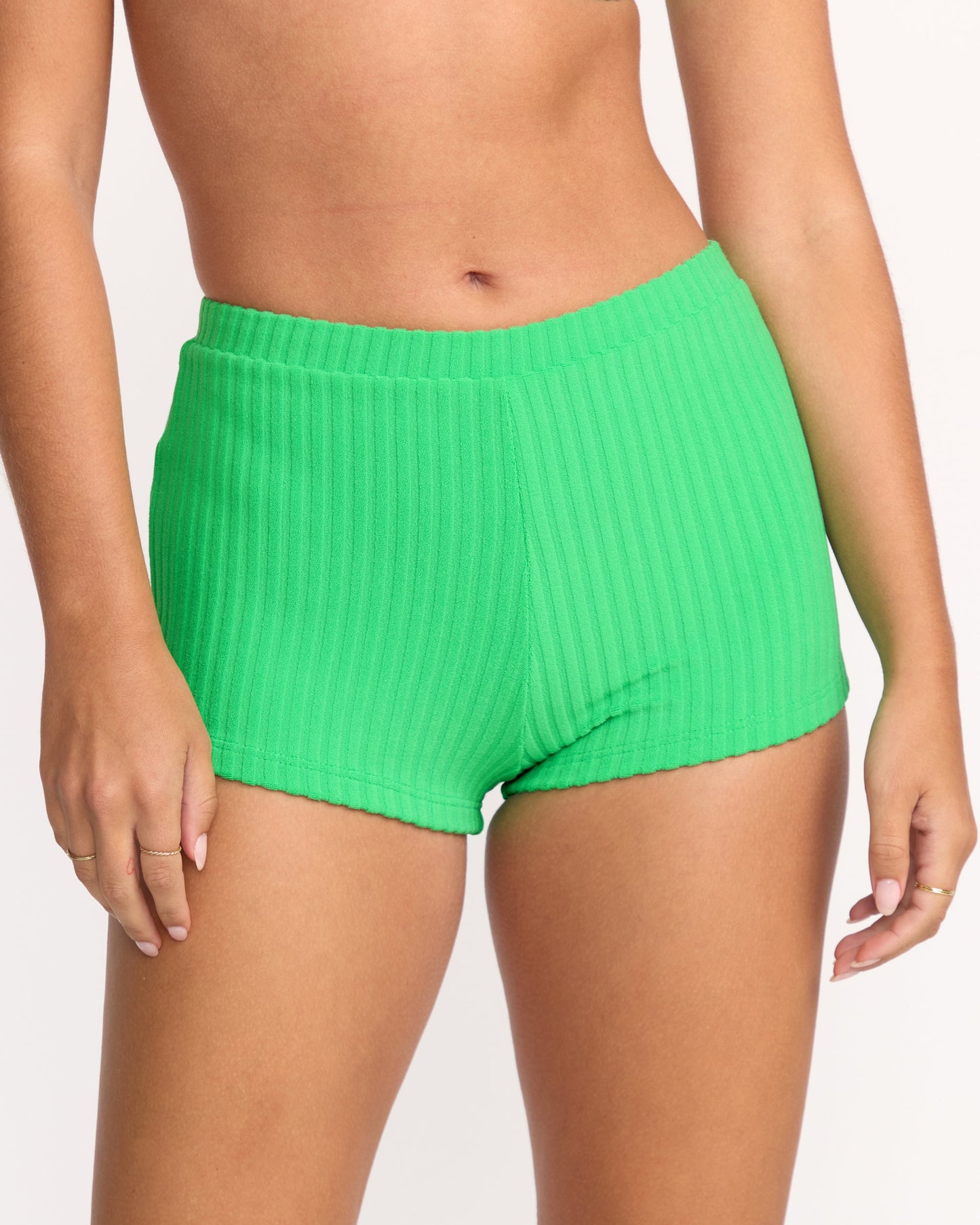 Josie In The Loop Boyshort Bikini Bottom - Jungle Green
