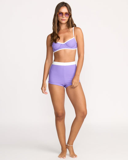 Tanlines Surf Short Bikini Bottom - Purple Punch