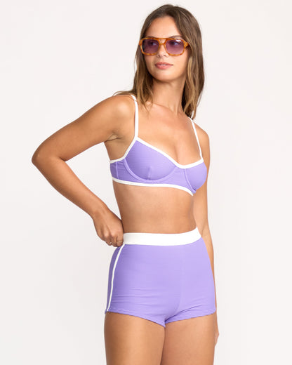 Tanlines Surf Short Bikini Bottom - Purple Punch