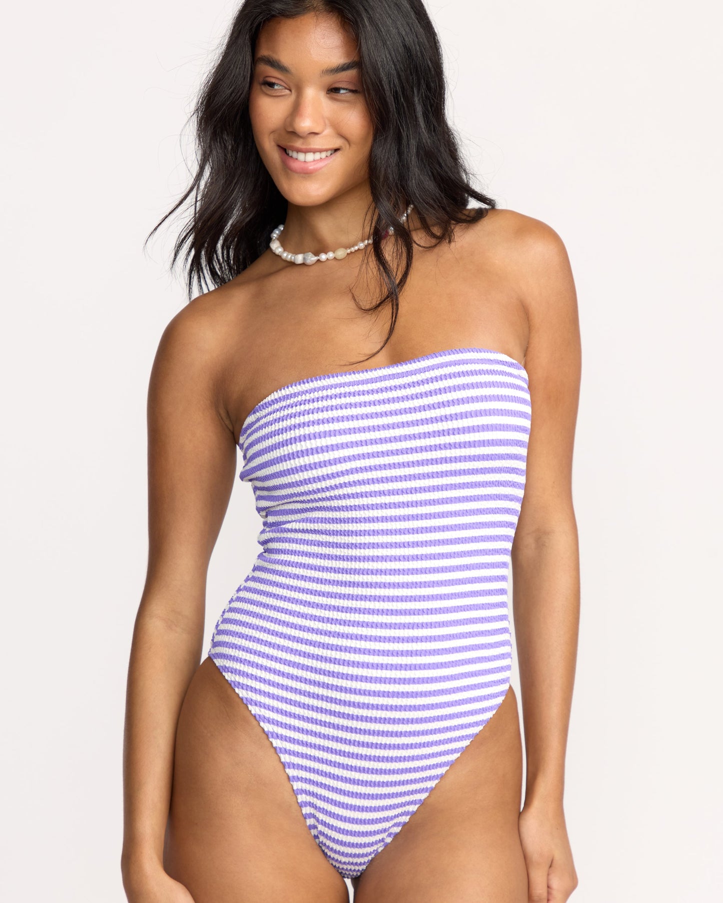 Josie Summer Hi Tully One-Piece Swimsuit - Purple Punch