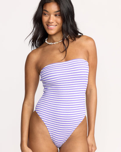 Josie Summer Hi Tully One-Piece Swimsuit - Purple Punch