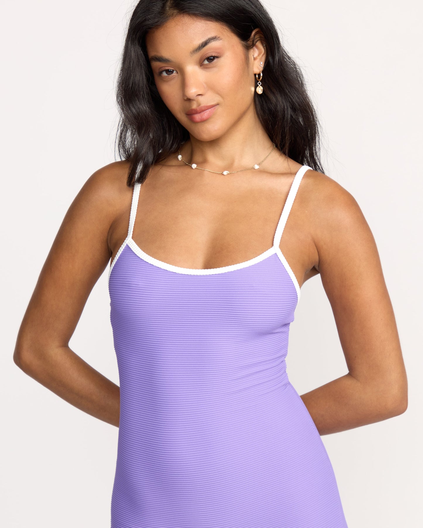 Tanlines Retro Tank Surfsuit - Purple Punch
