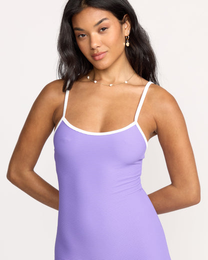 Tanlines Retro Tank Surfsuit - Purple Punch