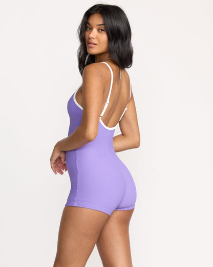 Tanlines Retro Tank Surfsuit - Purple Punch