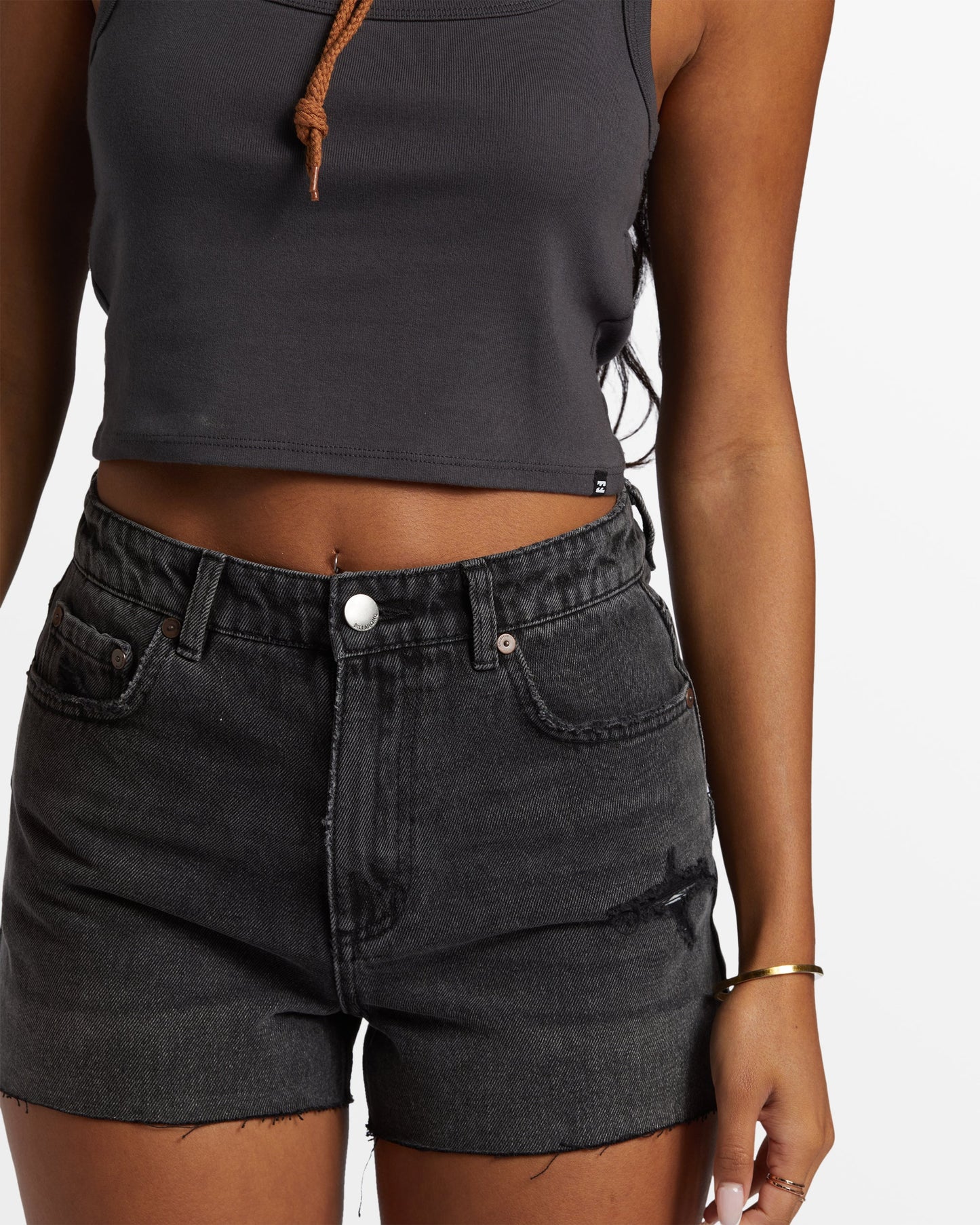 High Tides Denim Shorts - Fade To Black