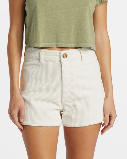 Free Fall Corduroy Shorts - White Cap