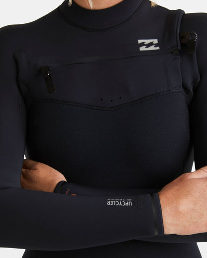 3/2mm Furnace Natural GBS Chest Zip Fullsuit - Black Tiki
