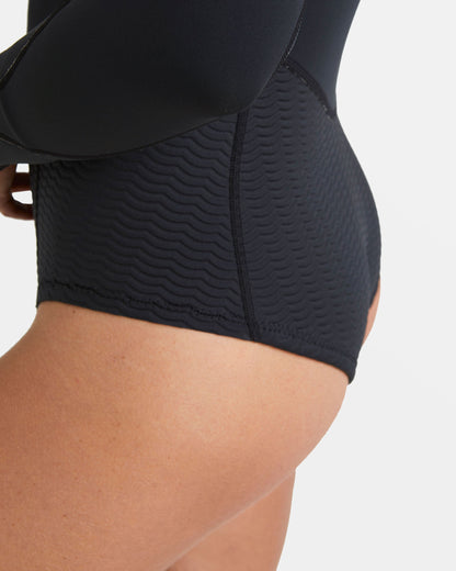 Salty Dayz Natural Flatlock Long Sleeve Springsuit - Black
