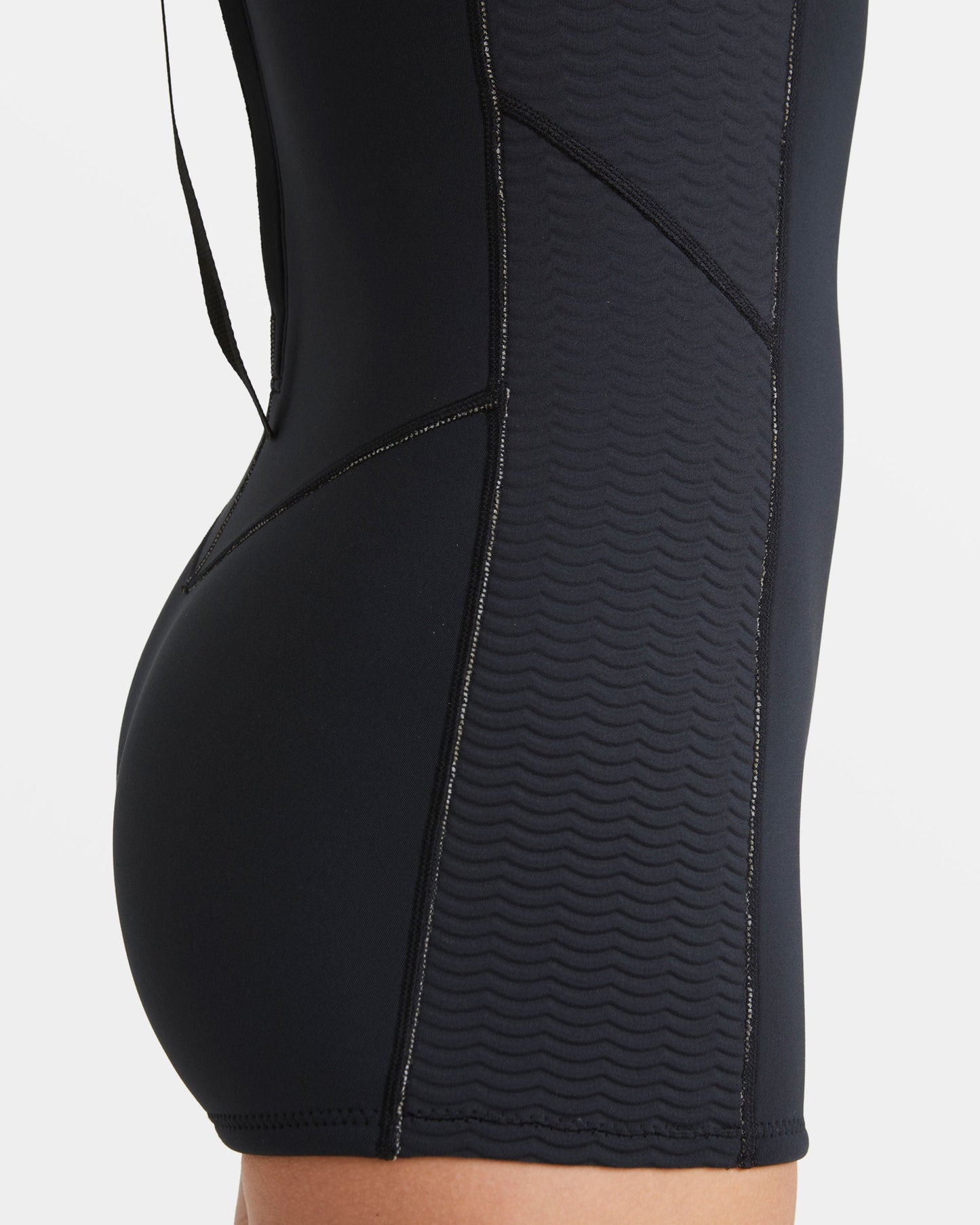 2/2mm Spring Fever Natural Upcycler Flatlock Back Zip Long Sleeve Springsuit - Black