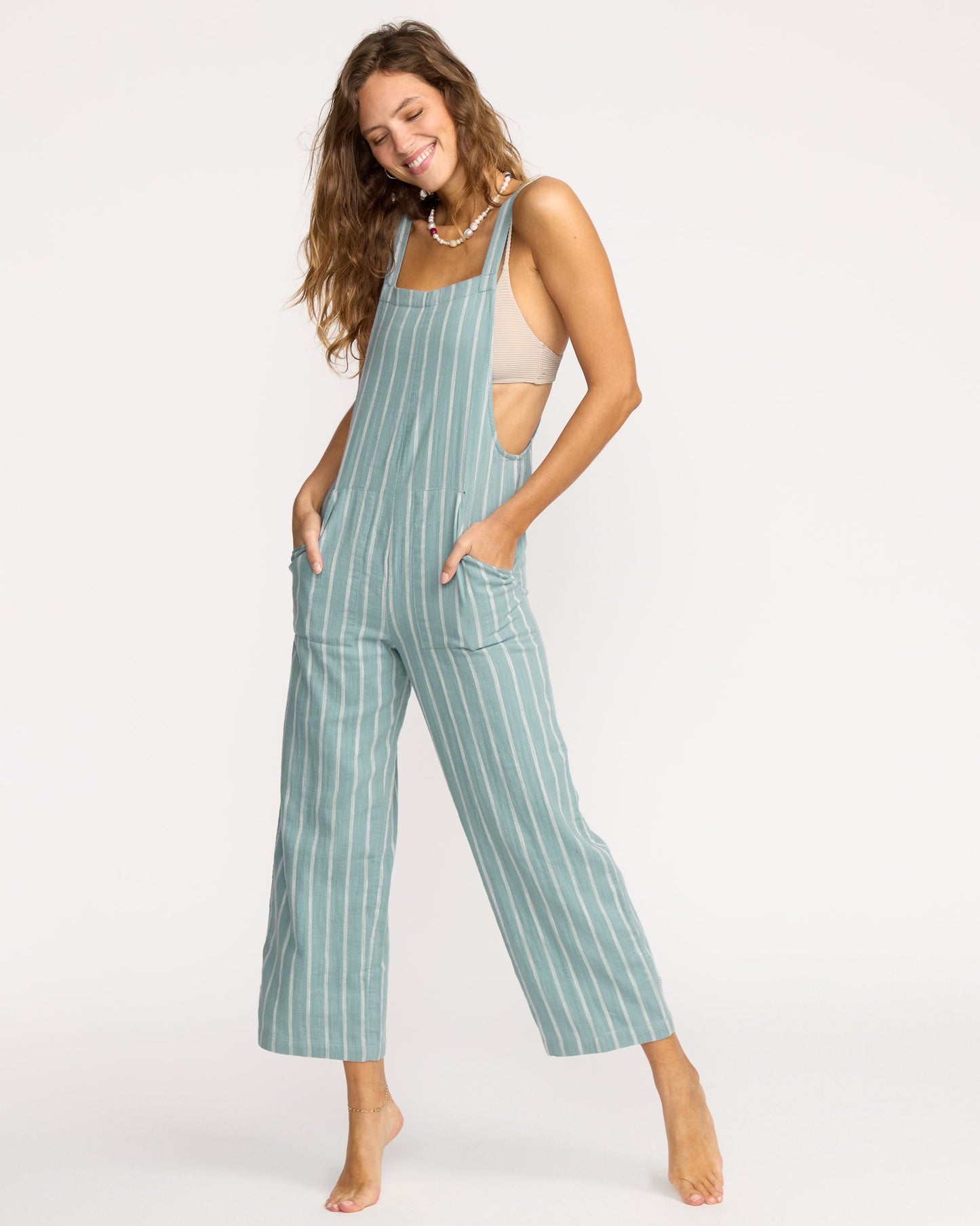 Pacific Time Jumpsuit - Blue Fog