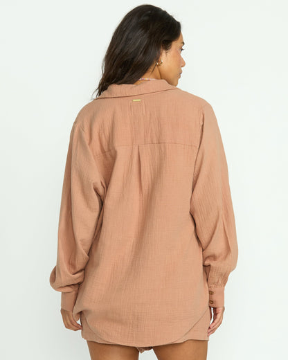 Sweet Swell Long Sleeve Shirt - Rose Brown