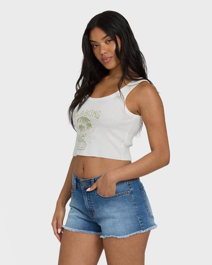 Hula Club Rj Tank Top - Salt Crystal