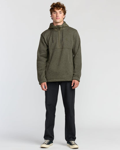A/Div Boundary Hooded Half-Zip Pullover - Military Heather