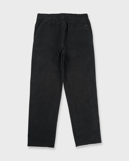 Larry Elastic Waist Corduroy Pants - Washed Black