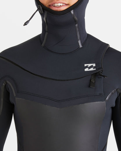 5/4mm Absolute Natural+ Upcycler Welded Chest Zip Hooded Wetsuit - Black