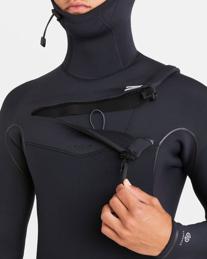 6/5mm Furnace Natural Upcycler Welded Chest Zip Wetsuit - Black