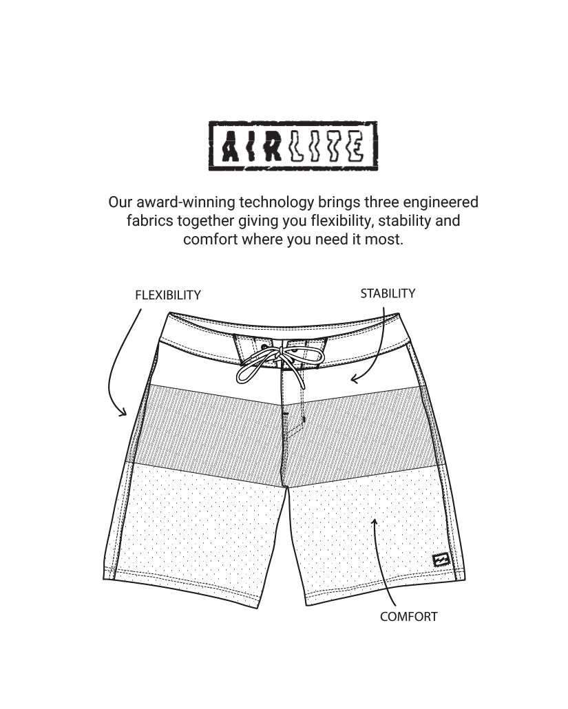 Straddie Airlite 20" Boardshorts - Steel Blue