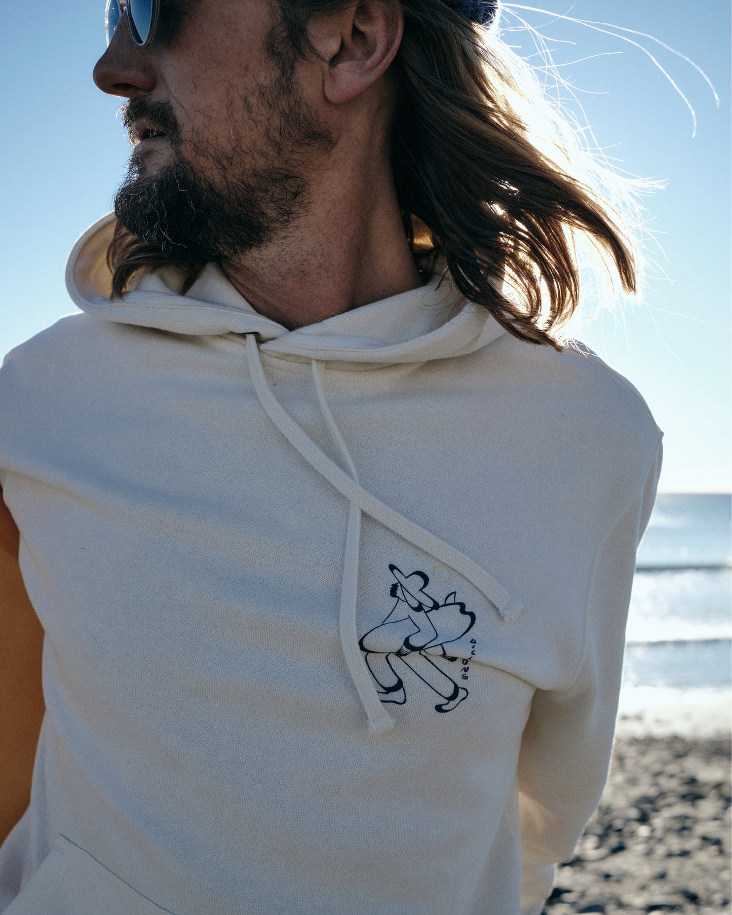 Up The Beach Pullover Sweatshirt - Off White